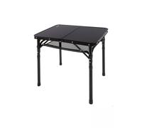 AKTIVE Mesa Plegable pequeña, Negro, 60 x 45 x 27/56 cm, Altura Ajustable, Topes Antideslizantes, Soporta 30 kg, Asas Transporte, Incluye Red Auxiliar Desmontable, Playa, Jardín (63086)