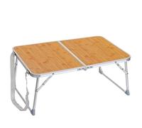 Mesa Plegable Camping y Playa 60x40x25 cm, Mesa Picnic maletín, portátil con asa y Correa Transporte, Patas Plegables Aluminio, Tablero MDF Aspecto Madera Nogal, marrón, compacta y Ligera.