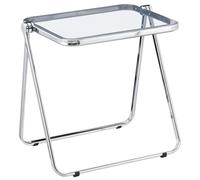 Mesa Plegable compacta con Bandeja para TV, Mesa Plegable de acrílico, Escritorio pequeño para Oficina en casa, Mesa Auxiliar, Escritorio pequeño, para Espacios pequeños,E
