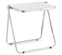 Mesa Plegable compacta con Bandeja para TV, Mesa Plegable de acrílico, Escritorio pequeño para Oficina en casa, Mesa Auxiliar, Escritorio pequeño, para Espacios pequeños,B