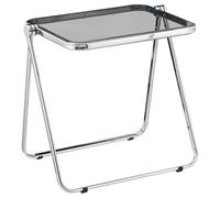 Mesa Plegable compacta con Bandeja para TV, Mesa Plegable de acrílico, Escritorio pequeño para Oficina en casa, Mesa Auxiliar, Escritorio pequeño, para Espacios pequeños,A