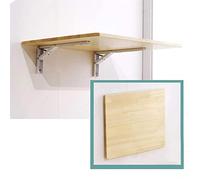 Mesa plegable compacta de madera maciza para comedor, cocina o balcón, color marrón claro, 50 x 40 cm, versátil y elegante
