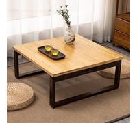 Mesa Plegable Cuadrada de Tatami de Madera Maciza: Escritorio Compacto y bajo para estudiar, Usar la computadora y Comer en Espacios reducidos, Ideal para Hacer tareas y Comer.