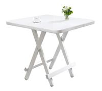 Mesa plegable cuadrada plegable mesa de madera para oficina en casa, mesa de computadora, camping, picnic, patio trasero, patas plegables, mesa de comedor portátil para 2 a 6 personas (color: natural,