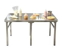 Mesa plegable de acero inoxidable, banco de trabajo comercial para preparación de alimentos, cocina en casa, restaurante, garaje, almacén, duradera y fácil de limpiar