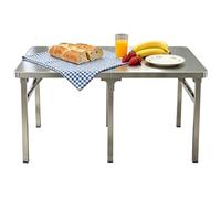 Mesa Plegable de Acero Inoxidable de 100-180 cm para preparación y Trabajo, Banco de Trabajo Comercial con certificación NSF para Cocina, Isla de Cocina Resistente para Restaurante y hogar,