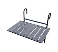 Mesa plegable de balcón petäjävesi pino/metal 60x40x58cm - gris [en.casa]