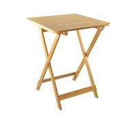 Mesa Plegable de Bambú Barnizada Biano 60x60x75cm 7house