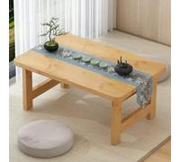 Mesa plegable de bambú para tatami, mesa de té baja rectangular para café, pintura, lectura y aprendizaje, diseño compacto y portátil