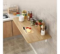 Mesa plegable de barra de desayuno montada en la pared | Mesa de comedor y trabajo de hojas caídas que ahorra espacio | Escritorio pequeño para computadora de oficina en casa | Diseño plegable