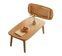 Mesa plegable de café para pequeños espacios, rectangular, baja mesa, para dormitorio, sala de estar, balcón no requiere montaje
