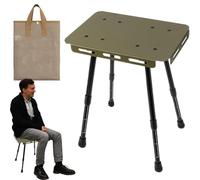 Mesa plegable de camping | Taburete resistente de altura ajustable y antideslizante | Mesa plegable - para cocina, casa, espacios pequeños, apartamento, habitaciones, dormitorios, viajes, aulas