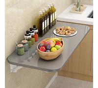 Mesa plegable de cocina montada en la pared, madera Drop-Leaf Desk, Space-Saving Laundry plegable Mesa, floating Workbench for Small Spaces, Easy Installation