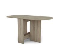 Miroytengo Mesa Plegable de Comedor, Mesa de Cocina Redonda Alas Abatibles Sand Roble Sonoma 150x75x80 cm