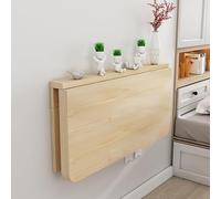 Mesa Plegable De Hoja Abatible Pared, Comedor, Escritorio Flotante Pequeño Que Ahorra Espacio, Sala Cocina, Computadora Madera Maciza(70x50cm/27x19in)