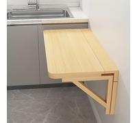 Mesa plegable de hojas abatibles, escritorio flotante de madera maciza para espacios compactos, solución de comedor y banco de trabajo que ahorra espacio