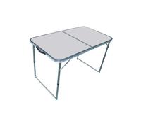MESA PLEGABLE DE JARDÍN CAMPING RECTANGULAR 120X60 CM DE ALUMINIO BLANCO