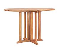 Mesa plegable de madera de teca, 120 x 70 x 75 cm, diseño clásico de piel de jardín para balcón y patio, diseño que ahorra espacio, perfecto para uso en el jardín