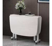 Mesa plegable de madera extensible con ruedas universales, diseño Gateleg que ahorra espacio para un fácil almacenamiento