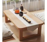 Mesa plegable de madera maciza con ventana tipo bahía, bonita y moderna mesa de café para el suelo, mesa baja para el hogar, mesita de noche, estudio y sala de estar