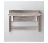 Mesa plegable de madera maciza flotante para laptop, mesa de comedor y oficina, escritorio plegable compacto en acabado de roble negro.