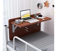 Mesa plegable de madera maciza, mesa plegable de madera maciza, mesa plegable flotante montada en la pared, mesa de comedor montada en la pared, adecuada para dormitorio, oficinas, dormitorios, salas