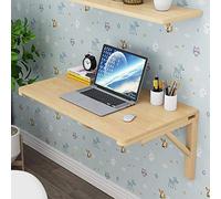 Mesa plegable de madera maciza montada en la pared, diseño de hojas colgantes que ahorra espacio para cocina, comedor, estudio, escritorio para laptop, dormitorio, bar, baño, balcón