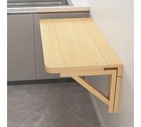 Mesa plegable de madera montada en la pared, barra de desayuno y mesa de comedor de cocina, mesa flotante plegable con soportes (80 x 40 cm de largo x 40 cm de largo)