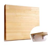 Mesa plegable de madera montada en la pared para cocina/lavandería, mesa de pared estable y estable para banco de trabajo, ordenador portátil, restaurante, calidad, diseño de ahorro de espacio (60 x