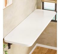 Mesa plegable de pared, 80 x 40 cm, escritorio desplegable para cocina y comedor, mesa de pared portátil compacta para oficina en casa, solución de espacio pequeño (acabado de madera, 120 x 20 cm)