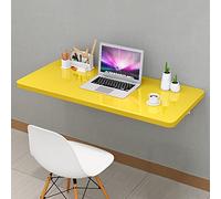 Mesa plegable de pared ajustable de madera de 50 a 120 cm, color negro, azul, blanco, amarillo, para estudio, cocina, lavandería, bar, diseño que ahorra espacio