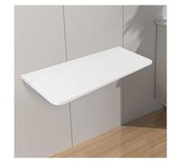 Mesa plegable de pared - Banco de trabajo de lavandería que ahorra espacio para cobertizo, garaje, oficina en casa, cocina, comedor (blanco, 60 x 24 cm), diseño versátil y compacto