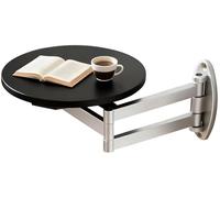 Mesa Plegable de Pared, Bandeja de Café Plegable para Mesita de Noche, Soporte de Sofá para Espacios PequeñOs, Complemento para Mesita de Noche, Sofá O Escritorio(A)