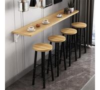 Mesa plegable de pared compacta y versátil, diseño estrecho que ahorra espacio para el hogar y el restaurante, acabado de nogal ajustable, tamaño: 9 pulgadas