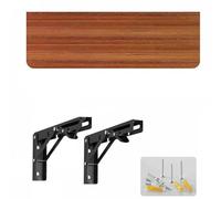 Mesa plegable de pared con altura ajustable y estante integrado, escritorio que ahorra espacio para TV, oficina en casa, estudio y banco de trabajo, soporte resistente para un uso versátil