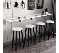 Mesa plegable de pared con hojas caídas - Elegante mesa de comedor de madera que ahorra espacio para cocina, bar o tienda de té con leche, diseño largo y estrecho para espacios compactos