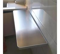 Mesa plegable de pared de acero inoxidable 304 plegable para lavandería, cocina o comedor, diseño compacto de barra de desayuno que ahorra espacio (40 x 25 cm de largo x 25 cm de ancho)