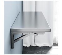Mesa plegable de pared de acero inoxidable para ahorrar espacio, mesa de comedor para exteriores, 304 INOX, color plateado, 110 x 30 cm, perfecta para espacios pequeños