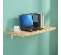 Mesa plegable de pared de madera maciza, mesa de aprendizaje para espacios pequeños, impermeable y a prueba de humedad, perfecta para oficina en casa y estudio