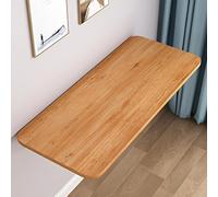 Mesa plegable de pared, escritorio de madera para laptop, mesa consola flotante para sala de estar, acabado de roble dorado, 40 x 30 cm, elegante mesa de pared para oficina en casa