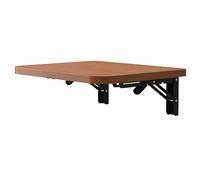Mesa plegable de pared, escritorio de madera que ahorra espacio para cocinas pequeñas y oficinas, color marrón, 50 x 30 cm, estante plegable versátil para espacios compactos