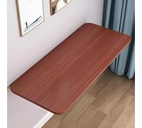 Mesa plegable de pared, escritorio de madera que ahorra espacio para oficina en casa, mesa de pared flotante para sala de estar, color teca, 100 x 40 cm, mesa versátil para portátil