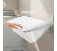 Mesa plegable de pared, escritorio de madera que ahorra espacio para oficina en casa, mesa flotante para cocina, salón o balcón, con tornillos (blanco, 70 x 50 cm)