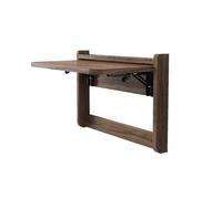 Mesa plegable de pared, escritorio flotante abatible para espacios pequeños, mesa mural de madera ahorradora de espacio para oficina en casa, cocina y comedor(Black walnut,63.5x47cm/25x18.5in)