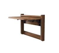 Mesa plegable de pared, escritorio flotante abatible para espacios pequeños, mesa mural de madera ahorradora de espacio para oficina en casa, cocina y comedor(Dark walnut,63.5x47cm/25x18.5in)