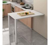 Mesa Plegable De Pared, Escritorio Plegable Pared,Mesa Plegable Pared Cocina,Mesa Pared Plegable,Mesa Plegable Cocina,Escritorio Abatible,Mesa De Cocina Plegable,Mesa Plegable Madera(White,75x60cm)