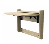 Mesa plegable de pared, escritorio resistente que ahorra espacio con soportes de metal para espacios pequeños, lavandería y bricolaje (63,5 x 47 cm de diámetro)