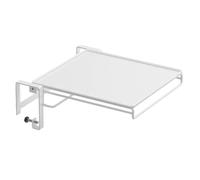 Mesa plegable de pared genérica - Space Saving Floating Workbench, Heavy-Duty Drop-Leaf Desk, Sturdy Steel Bracket Support, Solid Wood Grain Accessory Board for Laundry Room and Small Studio