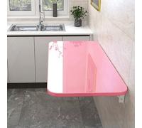 Mesa plegable de pared - Mesa de comedor compacta que ahorra espacio, 90 x 50 cm, versátil color rosa para cocina, sala de estar, dormitorio y oficina, fácil de instalar, diseño moderno