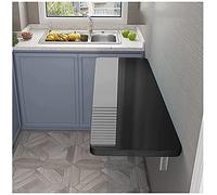 Mesa plegable de pared, mesa plegable de hoja abatible montada en la pared para oficina, hogar, cocina, mesa de pared, cocina, mesa de comedor, escritorio para comedor, estudio, cocina, cena (80x40cm